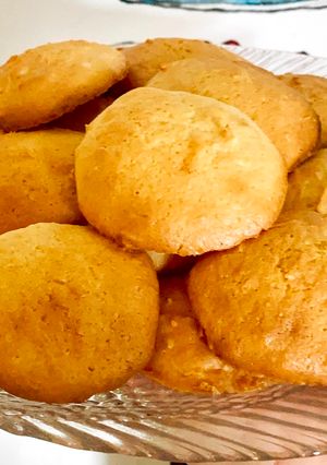 Hình của món Bánh Quy Dừa (làm từ bột bánh bông Lan).