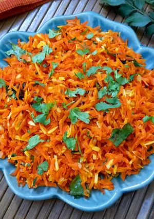 A picture of Karnataka Style Carrot Palya.
