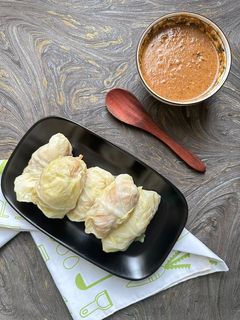 Foto resep Kol Gulung Isi Ayam Bumbu Kacang