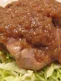 Pork Tenderloin Steak with Onion Sauce