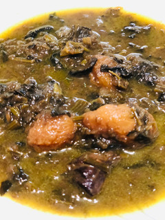 عکسی از دستور خورشت آلو اسفناج