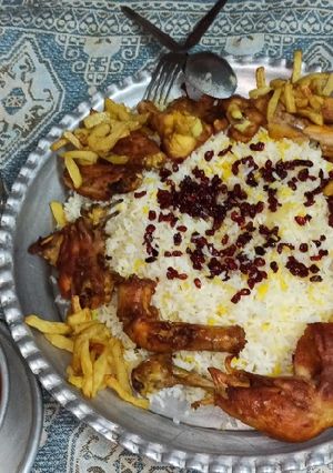 عکسی از دستور مرغ سرخ شده ی لذیذ