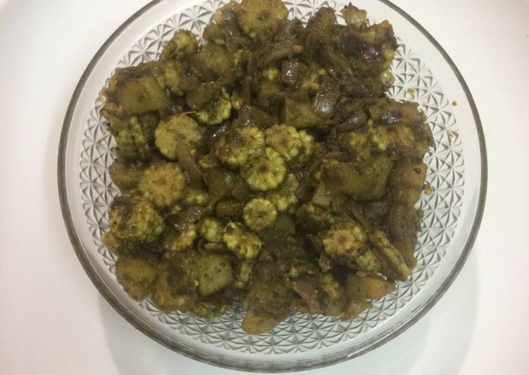Step-by-Step Guide to Make Speedy Baby corn aloo green masala