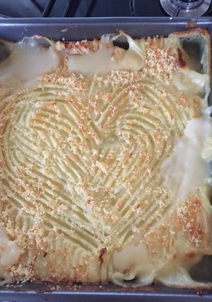 A picture of Leeky Fish Pie.