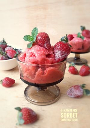 Foto resep Strawberry Sorbet #PR_serbaserbisorbet