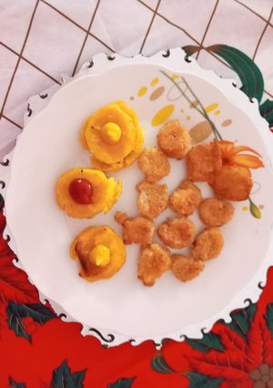 Una foto de Camarones apanados