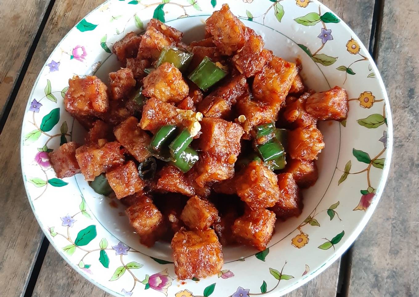 Orek tempe basah