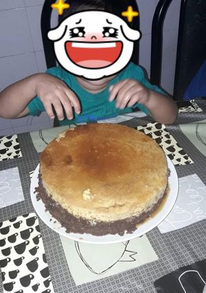 Una foto de Chocoflan
