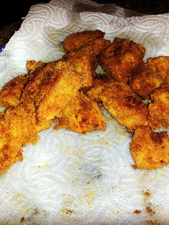 A picture of Not so Shake and Bake Chicken Nuggets.