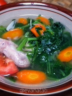 Foto resep Sayur Bayam Ayam Kuah Bening Simpel