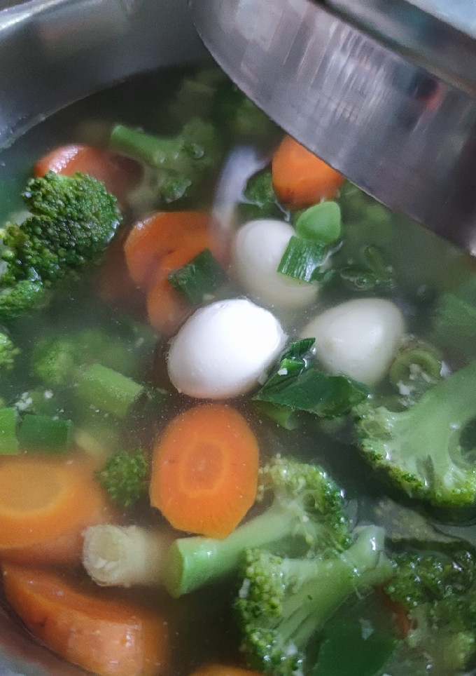Foto resep Sup Brokoli telor puyuh