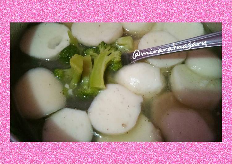 Rahasia Membuat Sop Brokoli baso ikan Resep simple Untuk Pemula!