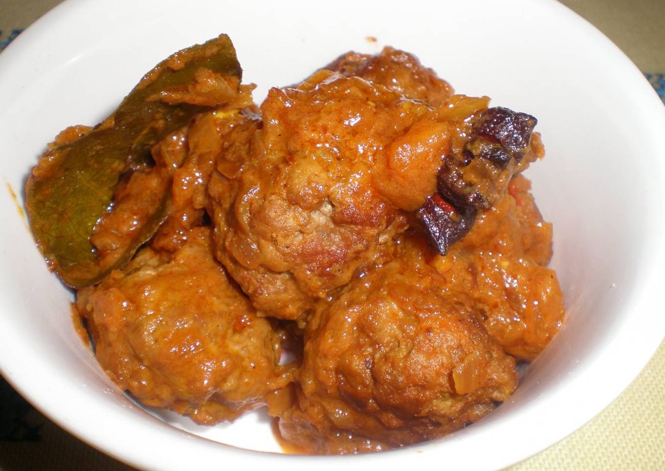 Curry de albóndigas de Kerala