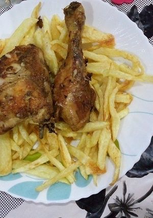 صورة لوصفة 🍗 فخاذ الدجاج في الفرن 🍗