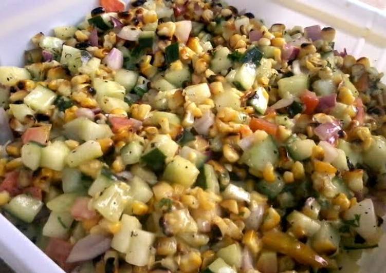 Easy Way to Make Super Quick GRILLED CORN AND CUCUMBER SALAD