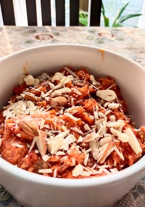 A picture of Gajar ka halwa.