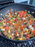 Légumes sautés à la brisket de bœuf