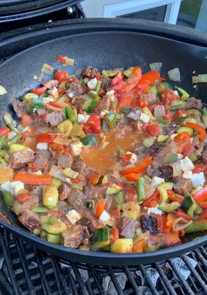 Une photo de Légumes sautés à la brisket de bœuf