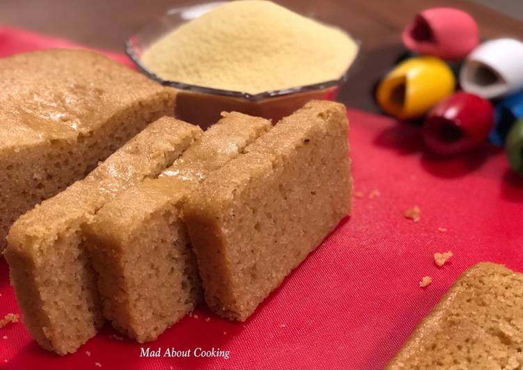 Recipe of Award-winning Sooji Atta Cake (Whole Wheat Rava Cake) Pressure Cooker Recipe Vanilla Rava Cake