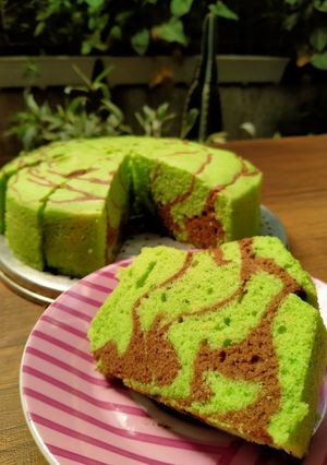 Foto resep Bolu Pandan Coklat Kukus