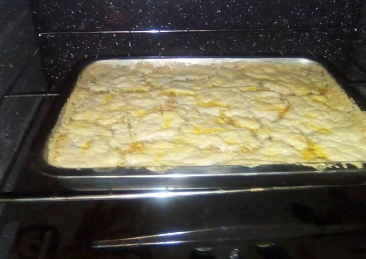 Pastel de raya blanca