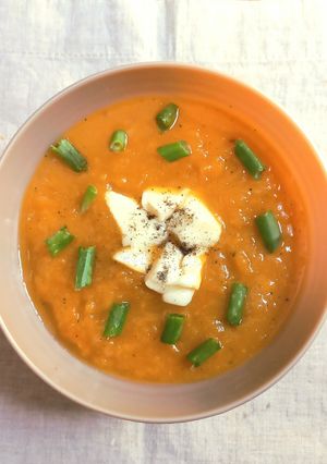 Una foto de Sopa de Zapallo Cabutia  Fácil
