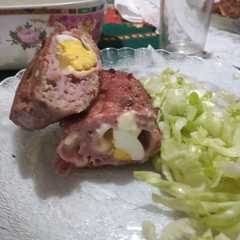 Una foto de Arrollado con carne molida de pollo