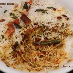 A picture of Vegetable Dum Biryani.