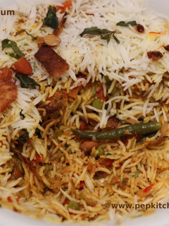A picture of Vegetable Dum Biryani.