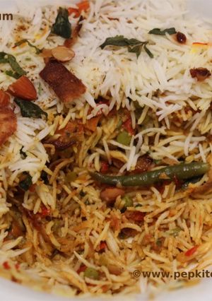 A picture of Vegetable Dum Biryani.