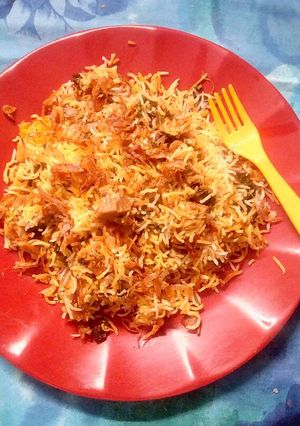 A picture of Kathal Dum Biryani.