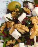 ENSALADA HOJAS DE BETARRAGAS CON LIMONETA DE MOSTAZA. JON STYLE