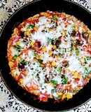 Thin Crust Veg Pan Pizza/No Oven/No Yeast