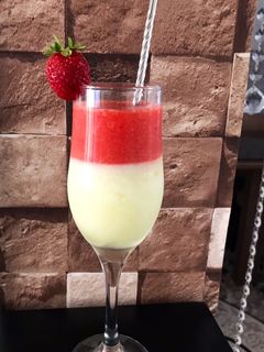 عکسی از دستور اسموتی دو رنگ (ملون 🍈توت فرنگی🍓)