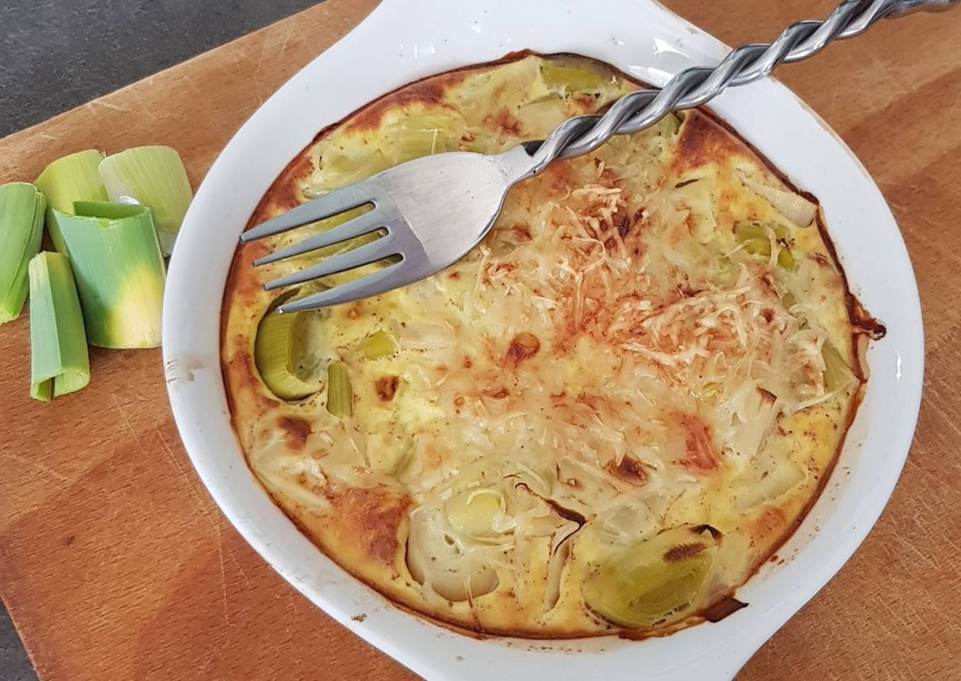 Flan de poireaux au fromage