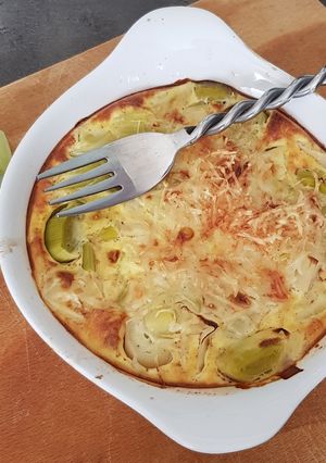 Une photo de Flan de poireaux au fromage