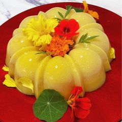 Tropical Jackfruit agar-agar pudding A picture of Tropical Jackfruit agar-agar pudding.