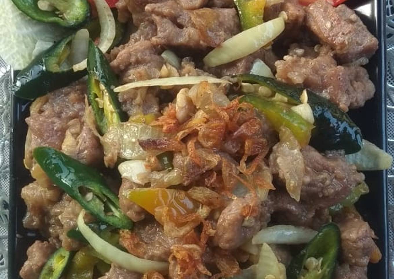 Tumis Sapi Cabai Hijau