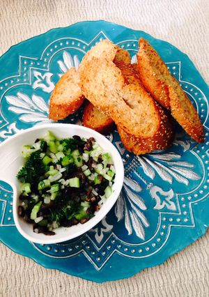 A picture of Crostini with Olive Relish.