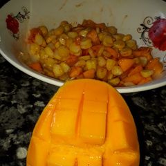 Mango corn salsa A picture of Mango corn salsa.