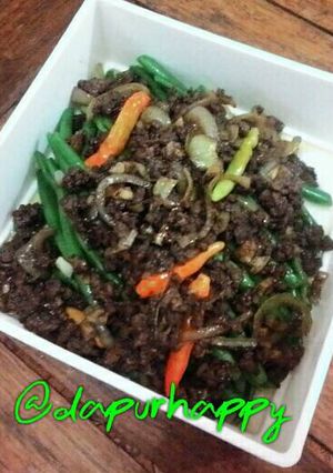 Foto resep Baby buncis sapi lada hitam #sarapan day4