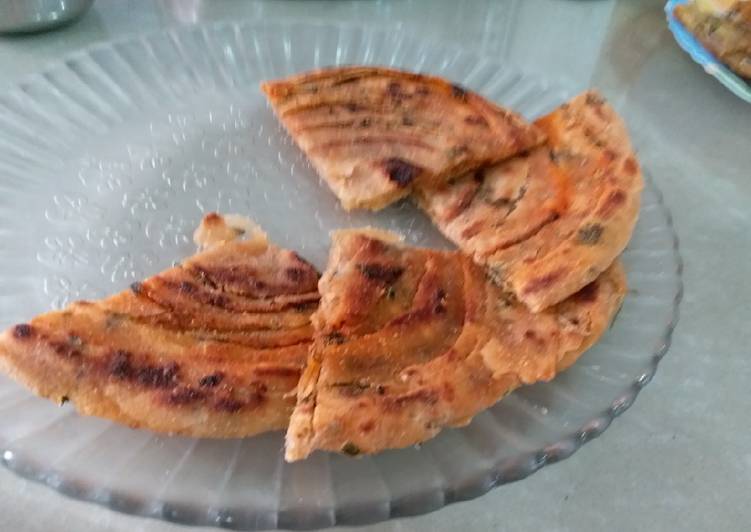 Simple Way to Make Quick Masala kasuri methi laccha Paratha