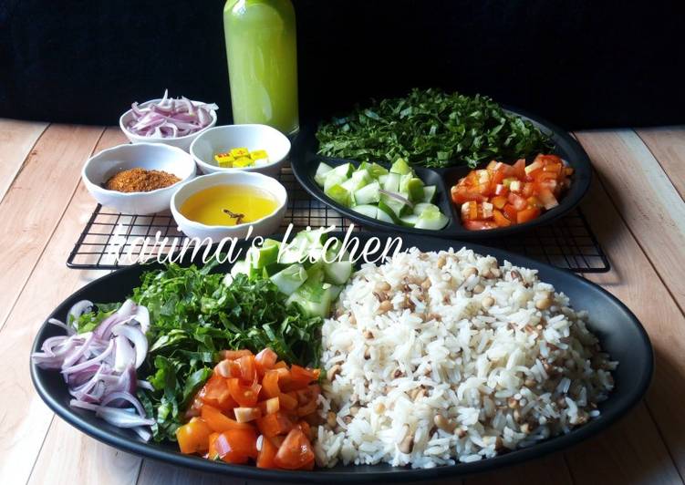 Steps to Make Award-winning Rice and beans(garau garau)