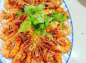 Hình của món Tôm rang muối.