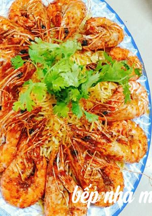 Hình của món Tôm rang muối.