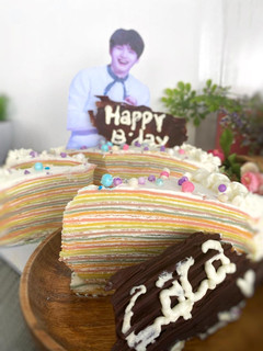 Foto resep Rainbow mille crepes - ada Suga nya 😁