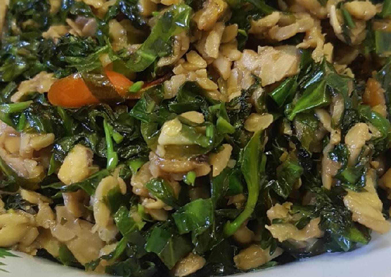 Sayur tempe daun so (jangan peso)
