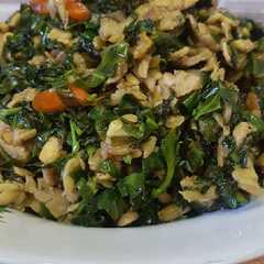 A picture of Sayur tempe daun so (jangan peso).