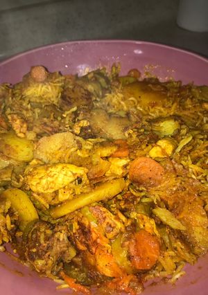 صورة لوصفة رز بخضار