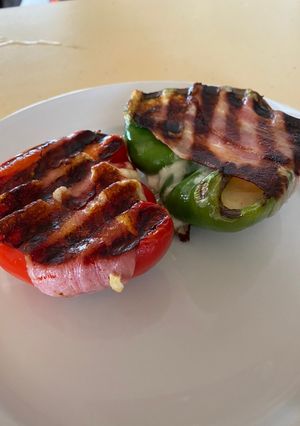 Grillezett töltött paprika recept fotója
